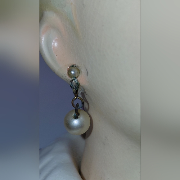 Vtg 1961 Inarco Blonde Girl Christmas Head Vase Earrings Hat Poinsettia VGVC - Picture 8 of 12